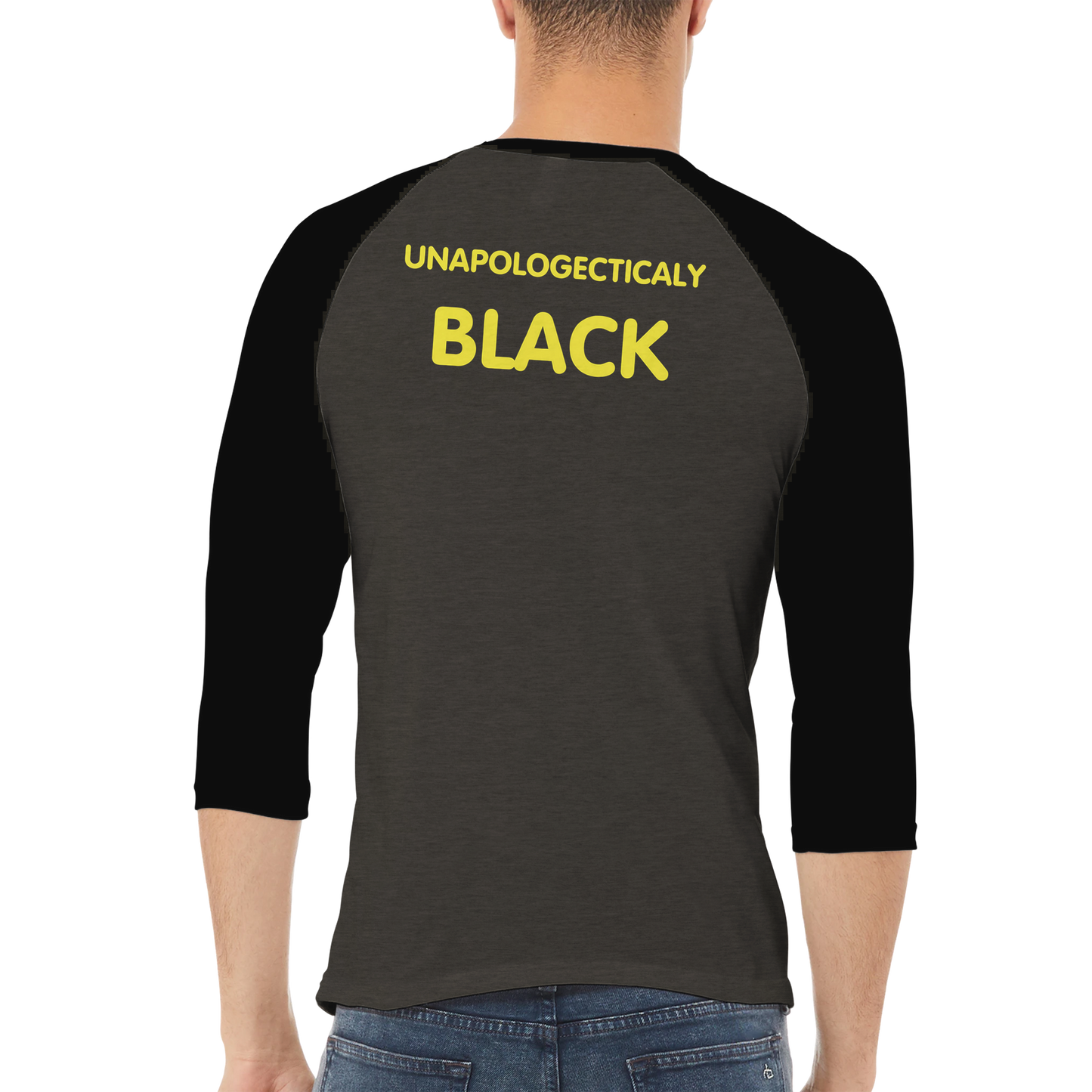 Unapologetically BLACK - Unisex 3/4 sleeve Raglan T-shirt