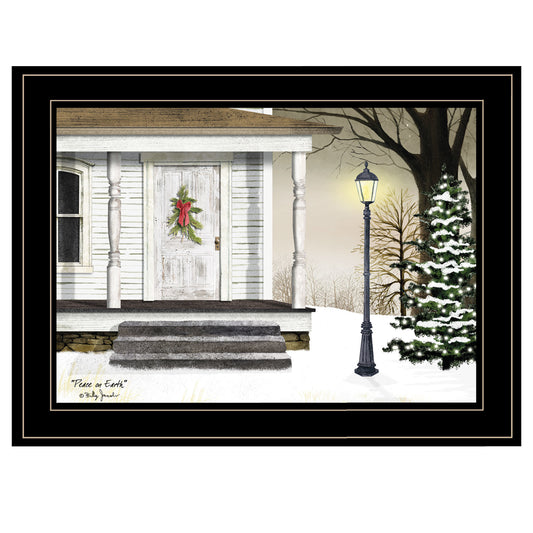 "Peace on Earth" by Billy Jacobs, Ready to Hang Framed Print, Black Frame