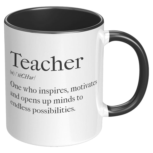 Coffee Cup, Accent Ceramic Mug 11oz, Teachers Inspire