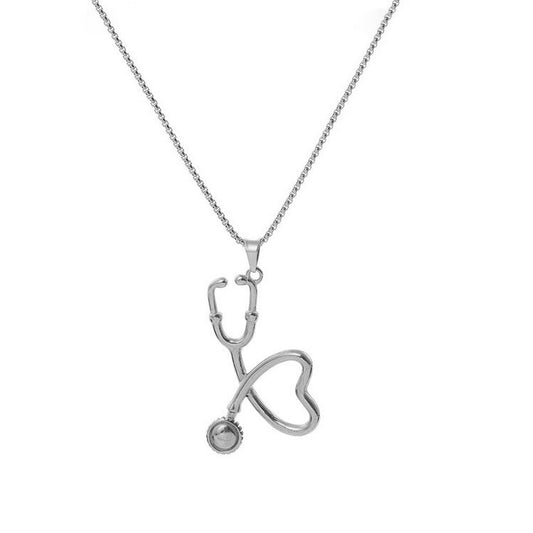 Gold Plated Titanium Steel Necklace Creative Nurse