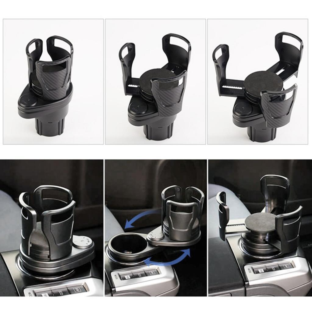 Car Drinking Bottle Holder 360 Degrees Rotatable Water Cup Holder Sunglasses Phone Organizer Storage Car Interior Accessories
