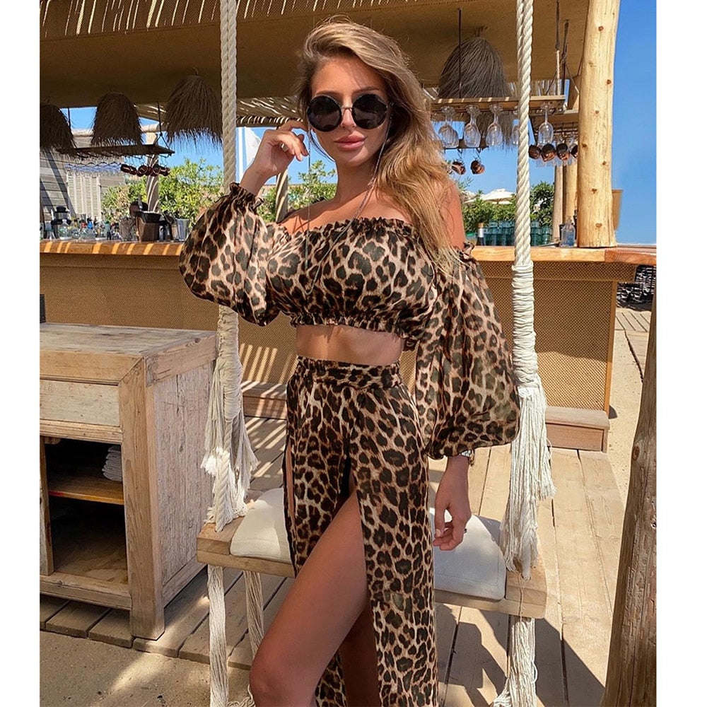 Women's Two Piece Bikini Cover-Up Beach Vacation Outfit 2023