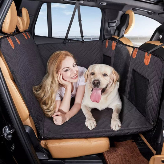 Firm Back Seat Extender for Dogs, Hard Bottom Dog Car Cover Bed Camping Mat