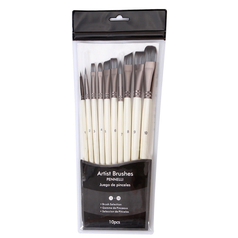 10pcs nylon painting brush sets, powder acrylic oil painting brush watercolor pen