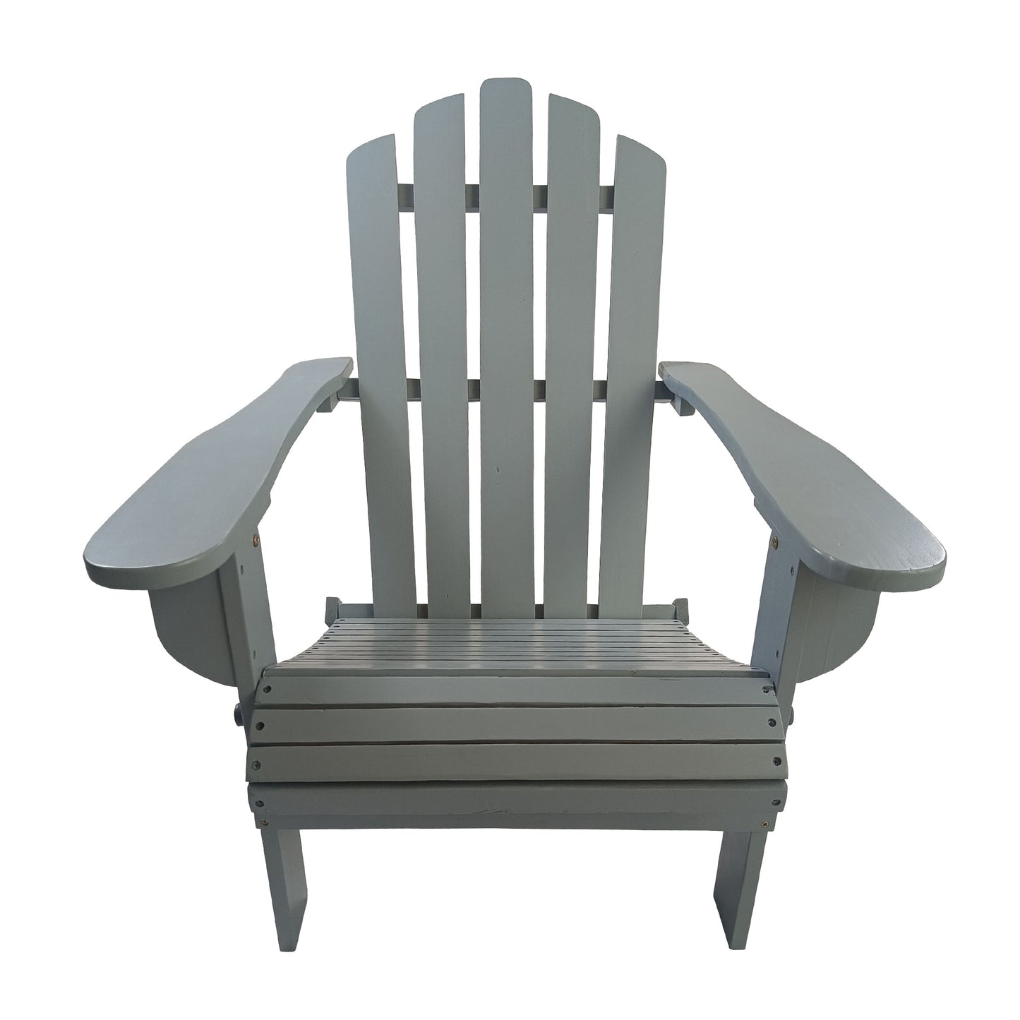 Outdoor or indoor Wood Adirondack chair, foldable, grey