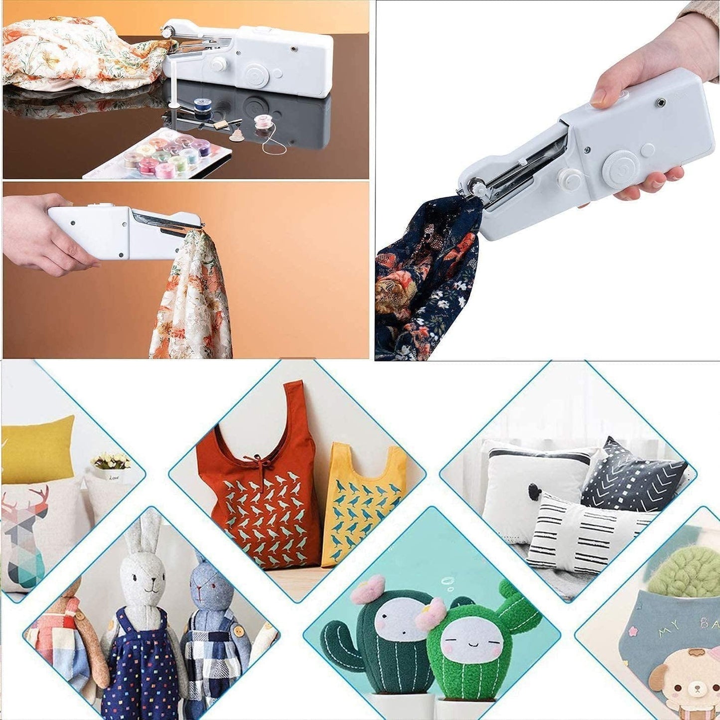 Mini Sewing Machine with Accessory Kit, Lightweight and Easy Operated Cordless Handheld Sewing Machines for Beginners, Portable Sewing Machine for Home Quick Repairing and Stitch Handicrafts