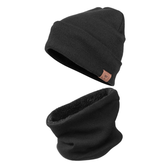 OZERO Winter Beanie Daily Hat - Thermal Polar Fleece Ski Stocking Skull Cap for Men and Women Set
