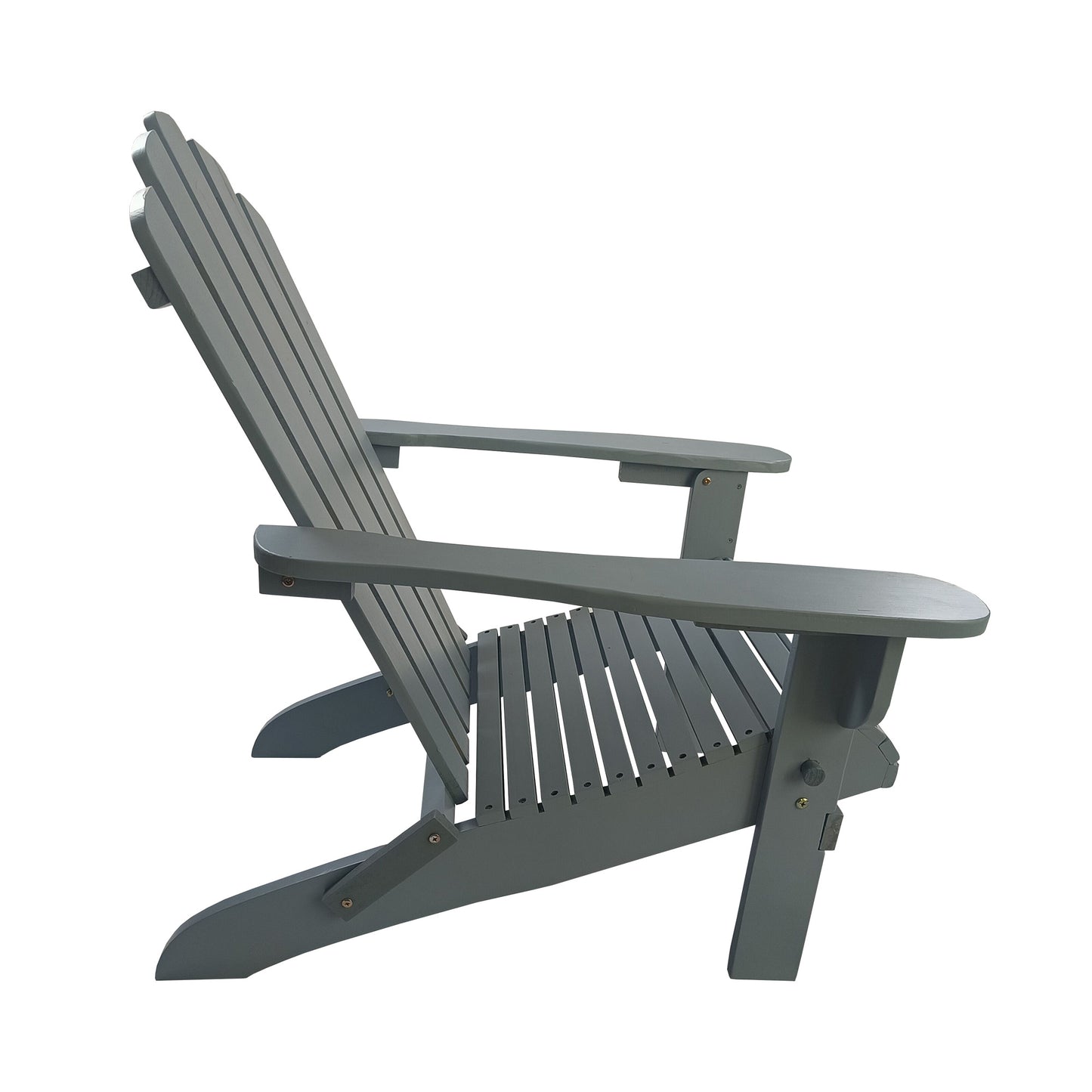 Outdoor or indoor Wood Adirondack chair, foldable, grey