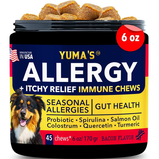 Dog Allergy Chews Itch Relief for Dogs Dog Allergy Relief Anti Itch for Dogs Dog Itchy Skin  6 oz
