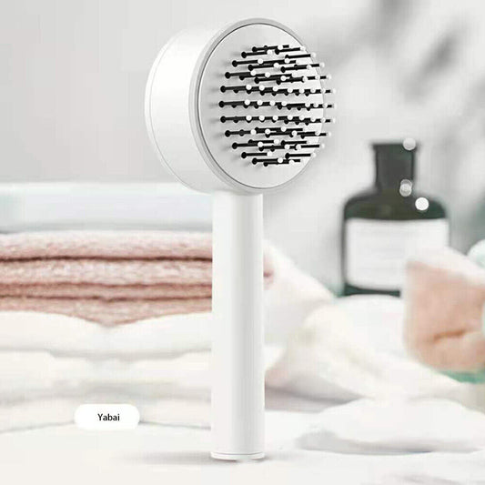 3D Air Cushion Massager Brush With Retractable Bristles Self Cleaning Hair Brush Massage One-key Self-cleaning Hair Brush Anti-Static Airbag Massage Comb For Women Curly Hair Brush