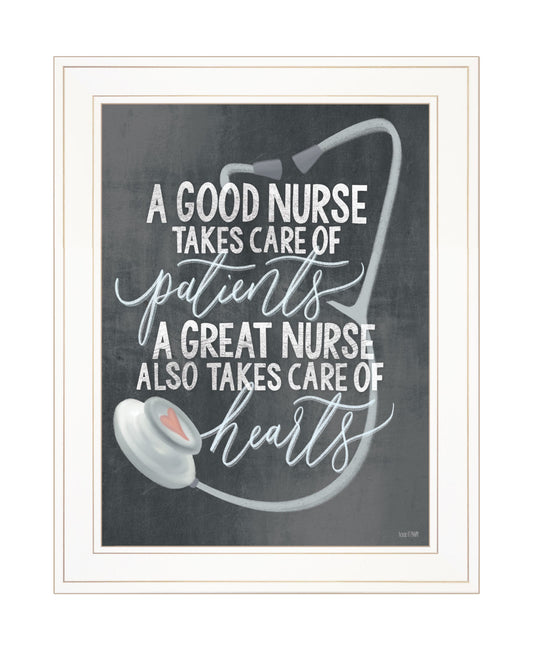 "A Nurse's Heart" by House Fenway, Ready to Hang Framed Print, White Frame