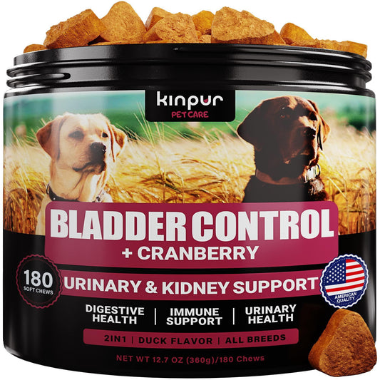 180 Cranberry Chews Dog Cranberry Supplement Natural Aid for Urinary Tract Bladder Kidney Health Immune Support for Dogs of All Ages and Breeds Duck Flavor