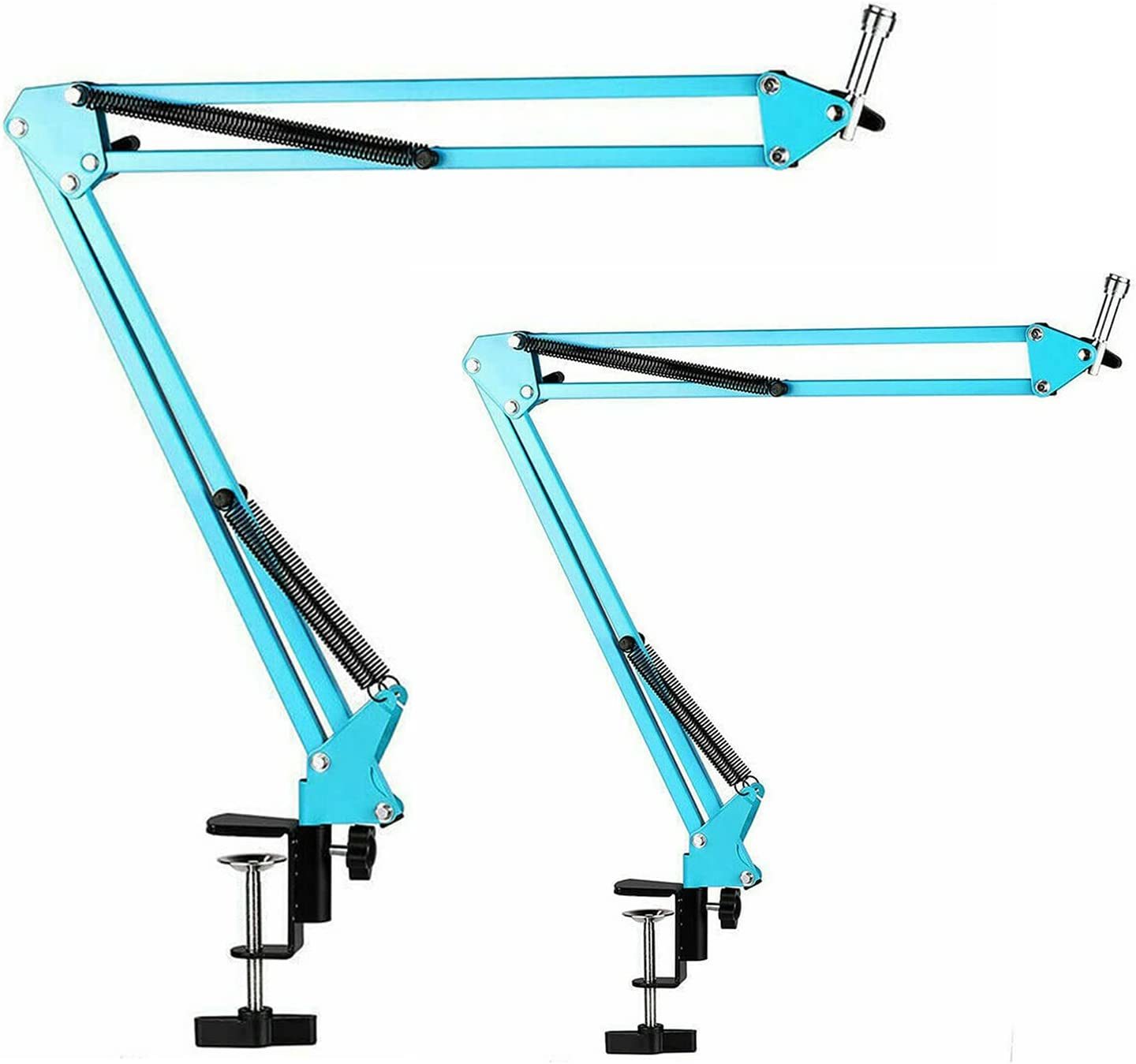 5 Core 30 Inch Scissors Arm Adjustable Microphone Desk Stand with Boom Suspension Tabletop Includes Mic Clip for Broadcasting Voice-Over YouTube Gaming MS ARM Blue