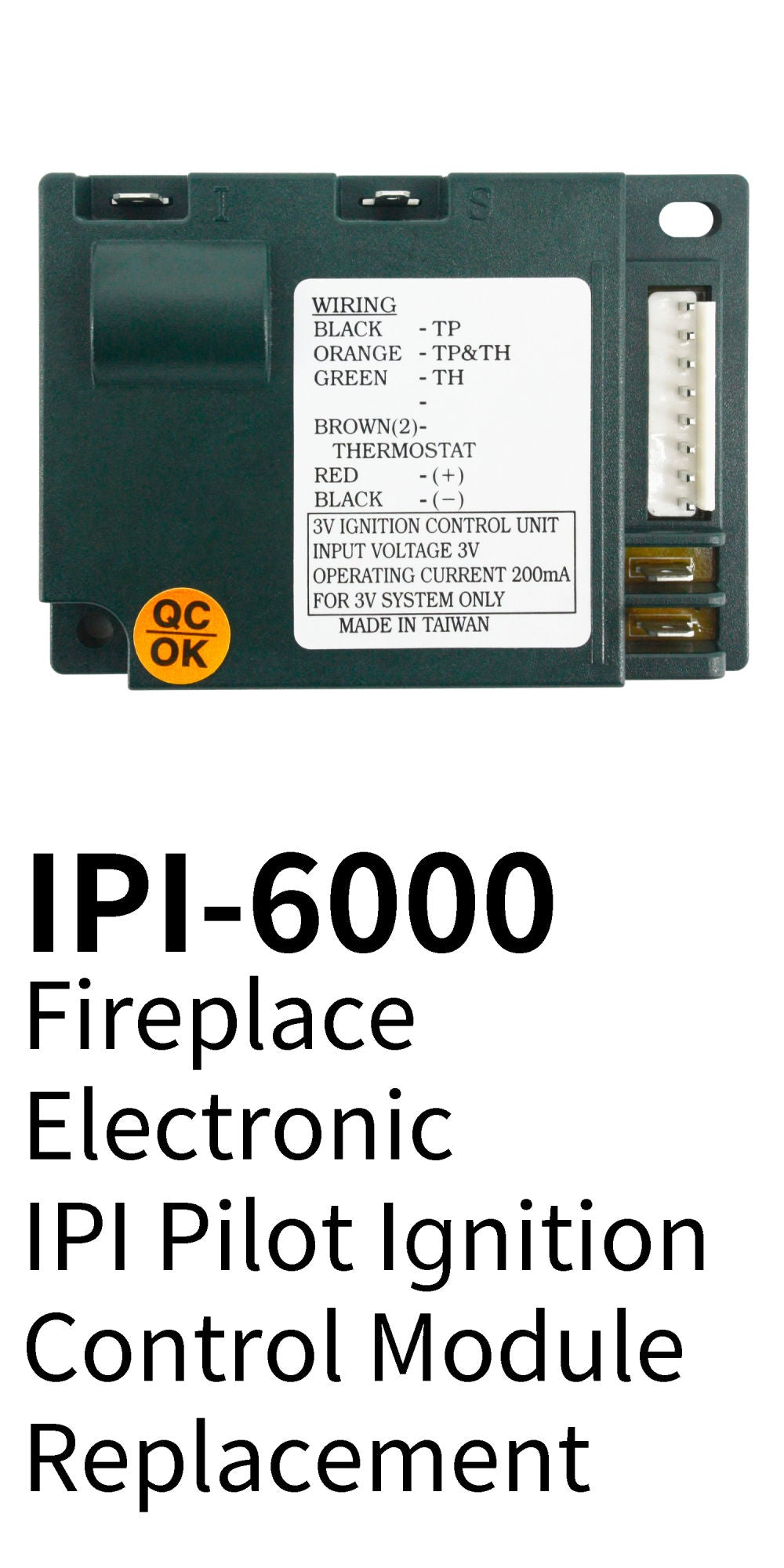 Durablow Fireplace Electronic IPI Pilot Ignition Control Module Replacement for Dexen 593-592;  GM-6KA;  Hearth Home Technologies HHT 350-M