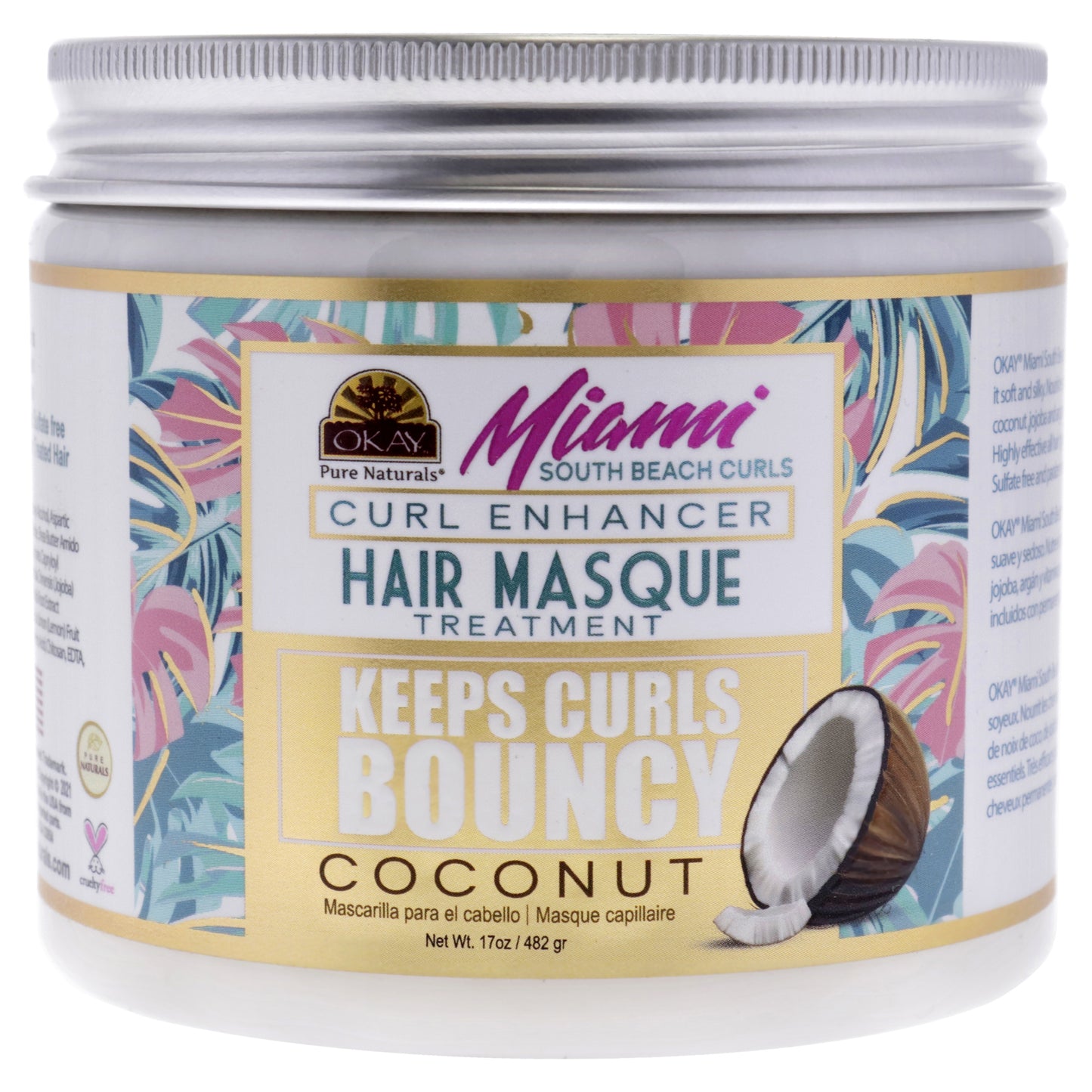 Miami South Beach Curls - Curl Enhancing by Okay for Women - 17 oz Masque