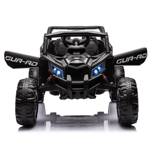 12V Ride On Car with Remote Control,UTV ride on for kid,3-Point Safety Harness, Music Player (USB Port/Volume Knob/Battery Indicator), LED Lights, High-Low Speed Switch - Off-Road Adventure for Kids