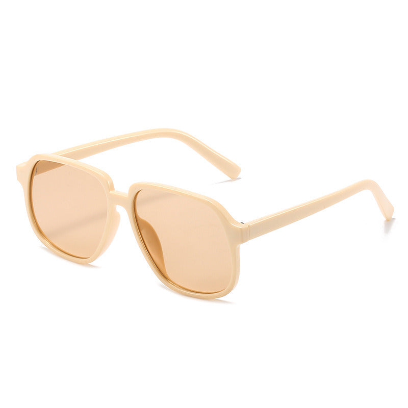 Women Sunglasses Fashion Pilot Sunglass Macaroon Oversized Frame Sun Glasses Retro UV400 Ocean Pink Lens Shades Eyewear
