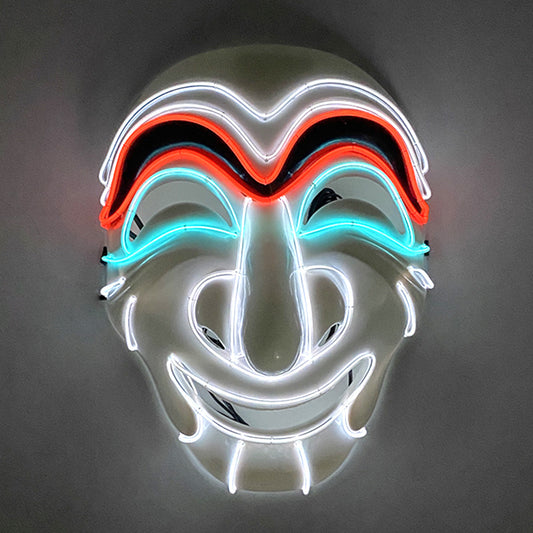 Cosplay Famous Film Money Heist Props Accessories Luminous Masks Lighting Up In The Dark Night For Halloween LED Masks