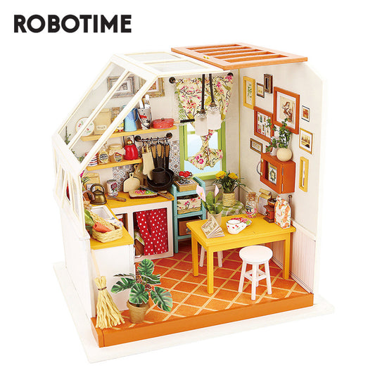 Robotime Wooden Dollhouse With Furnitures Birthday Gift DG105