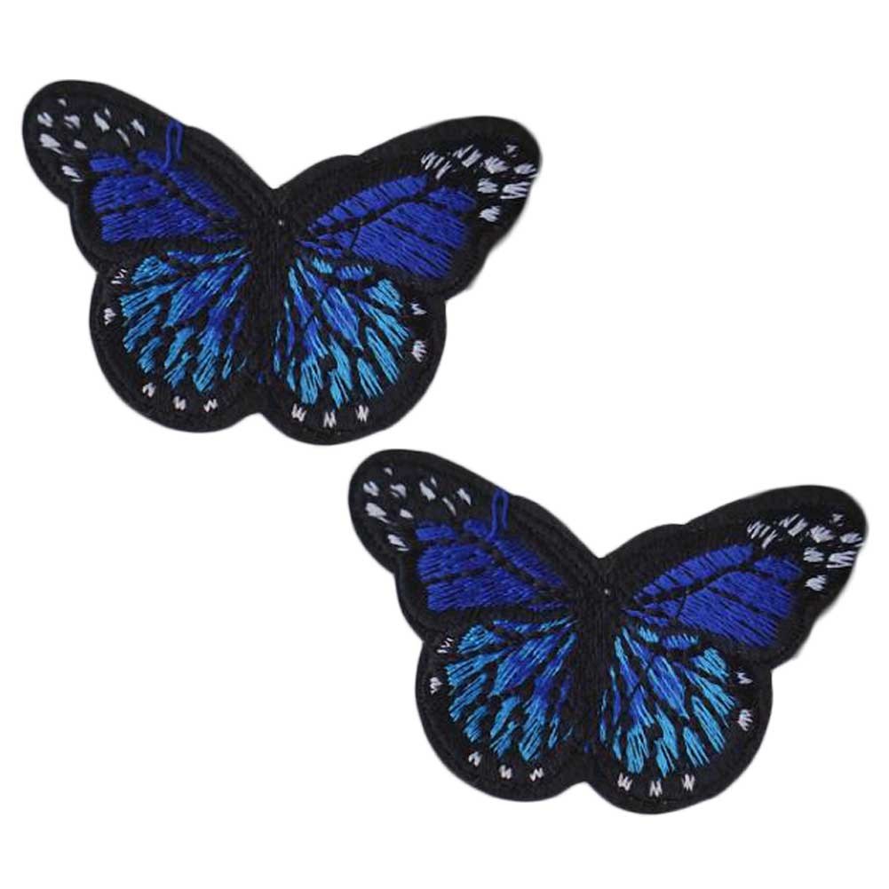 2 Pcs Random Color Handcrafted Butterfly Embroidery Hair Clips Halloween Gothic Hair Clips Hair Accessories