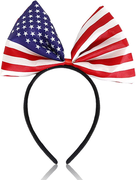 4th of July Headband Independence Day Head Boppers Patriotic Party Hair Supplies Hair Hoop Headwear; 2PCS