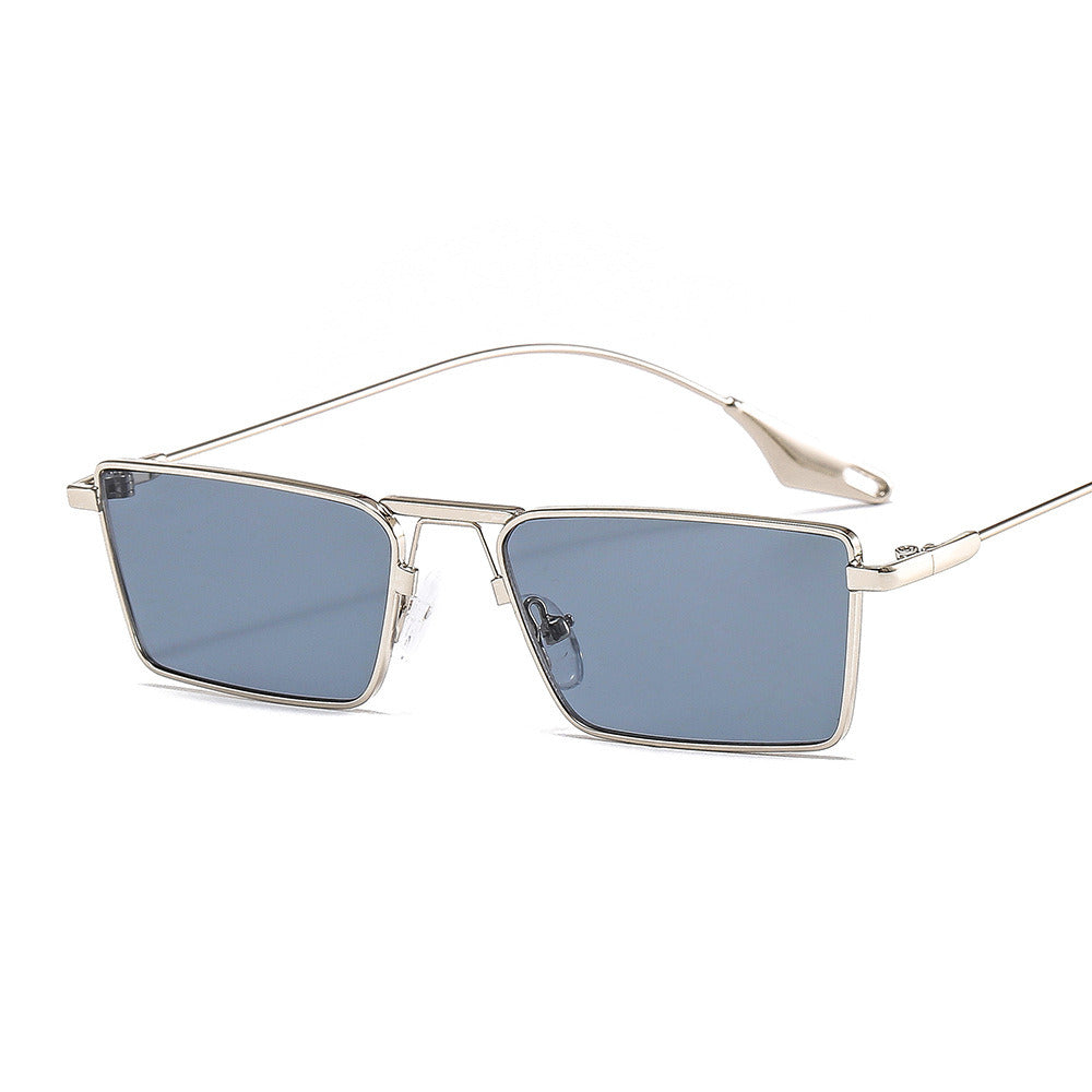 Fashion Square Pilot Sunglasses Women Mental Glasses Retro Ocean Lens Sunglass Men Luxury Design Eyewear UV400 Sun Glass Shades