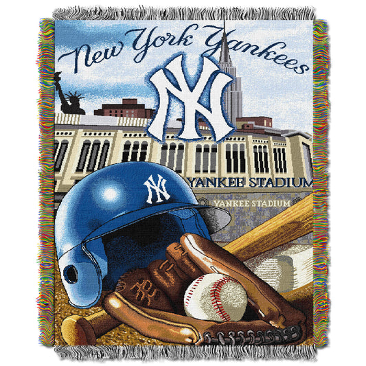 Yankees OFFICIAL Major League Baseball, "Home Field Advantage" 48"x 60" Woven Tapestry Throw by The Northwest Company