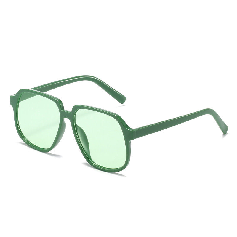 Women Sunglasses Fashion Pilot Sunglass Macaroon Oversized Frame Sun Glasses Retro UV400 Ocean Pink Lens Shades Eyewear