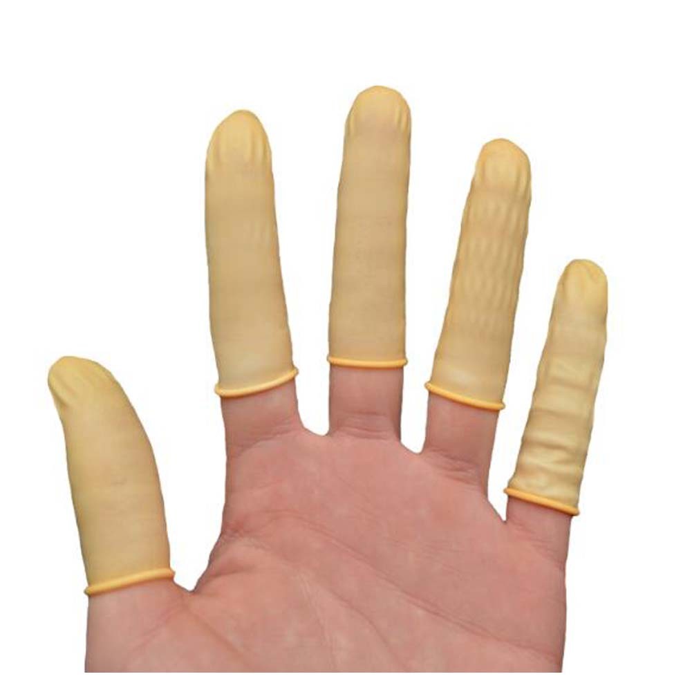 500 Pcs Disposable Latex Finger Cots Fingertip Protective Rubber Finger Gloves for Repair Painting Make up Crafts