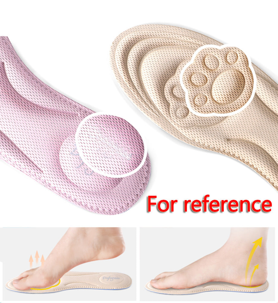 4 Pairs Replacement Shoe Insoles for Women Two colors Shock Absorption Shoe Insert Pad