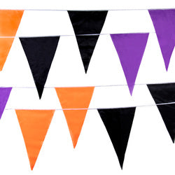 Multi-color Halloween Pennant, 100-feet, 48 Flags