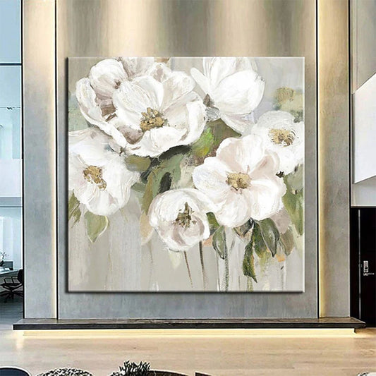 Hand Painted Oil Painting Wall Art Flower Modern Abstract Living Room Hallway Bedroom Luxurious Decorative Painting