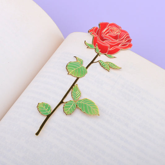 Metal Red Rose Bookmarks Valentines Day Gifts Teacher Gifts for Women Girlfriend Graduation Mothers Day Gifts Cute Bookmark for Book Lovers