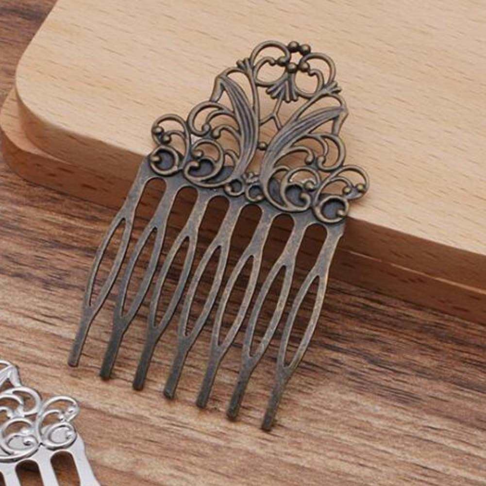 5 Pcs Retro Bronze Metal Side Comb Chinese Style Hairpin Topknot Hair Clip Bridal Hair Accessories Hair Pin