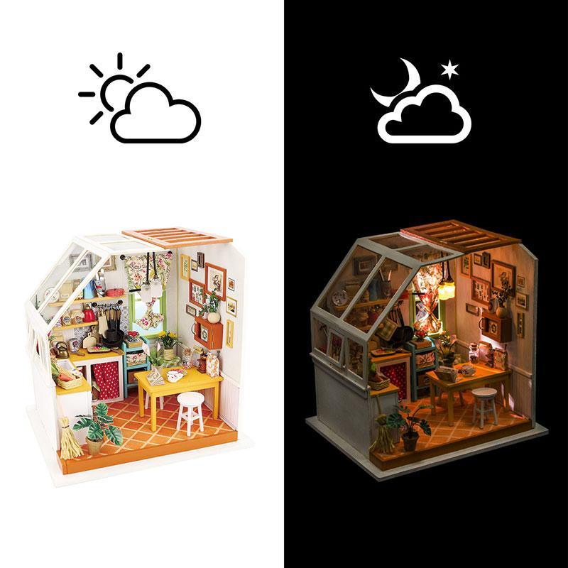Robotime Wooden Dollhouse With Furnitures Birthday Gift DG105