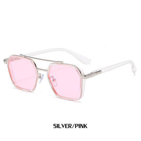 Fashion Pilot Sunglasses Men Double Bridge Glasses Retro Sunglass Luxury Designer Drving Eyewear UV400 Sun Glass Gradient Shades
