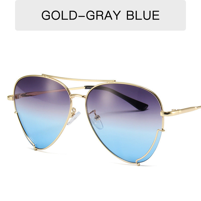 Fashion Pilot Double Bean Sunglasses Women Sunglass Vintage Sun Glass Men Luxury Brand Design Eyewear UV400 Gradient Ocean Shade