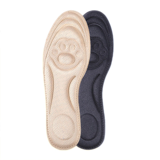 4 pares de plantillas de zapatos de repuesto para mujer, almohadilla de inserción de zapatos de absorción de impacto de dos colores