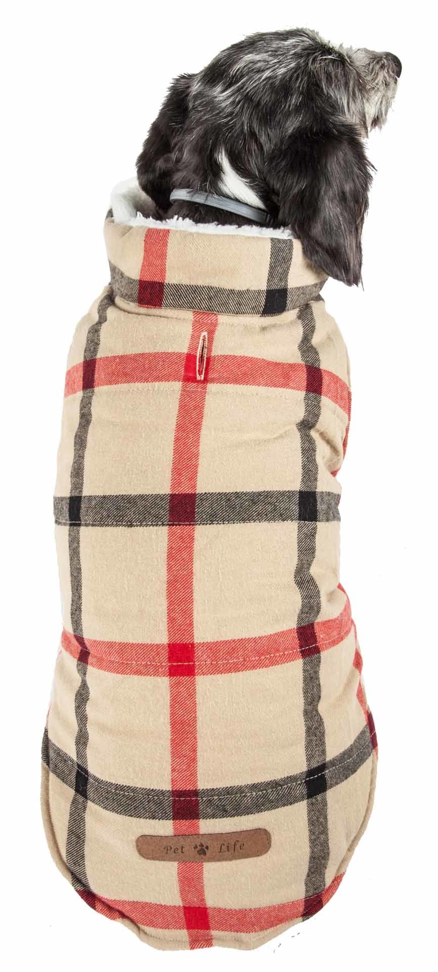 Pet Life 'Allegiance' Classical Plaided Insulated Dog Coat Jacket