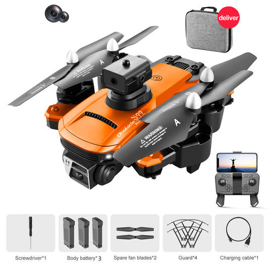 3 Battery S99 Mini Drone WIFI Dual Camera With HD One Key Off Led Light Headless Gesture Shooting Quadcopter RC Toy Boy Gift