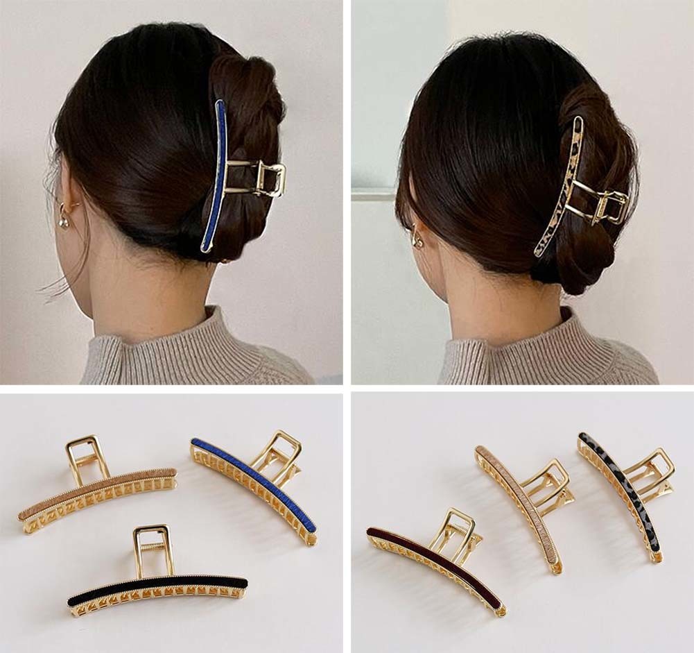 Hair Claw Clip, Elegant Metal Claw Clip, Large Jaw Clip Hair Clamp [O]