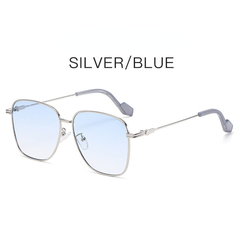 Pilot Sunglasses Women Oversized Sunglass Vintage Mental Sun Glass Female Luxury Design Eyewear UV400 Gradient Pink Shades
