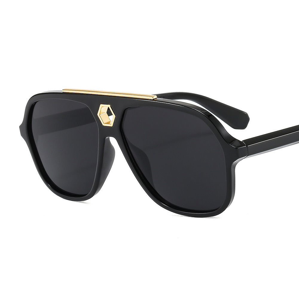 Fashion Pilot Sunglasses Women One Piece Sunglass Vintage Oversized Sun Glass Men Driving Eyewear UV400 Gradient Brown Shades