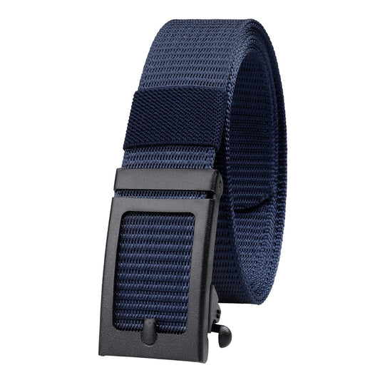 Men's Fashion Ratchet Belt Golf Belt; 1 3/8inch Quick Release Automatic Slide Buckle Nylon Web Webbing Belt For Outdoor Work; Military Tactical Belt