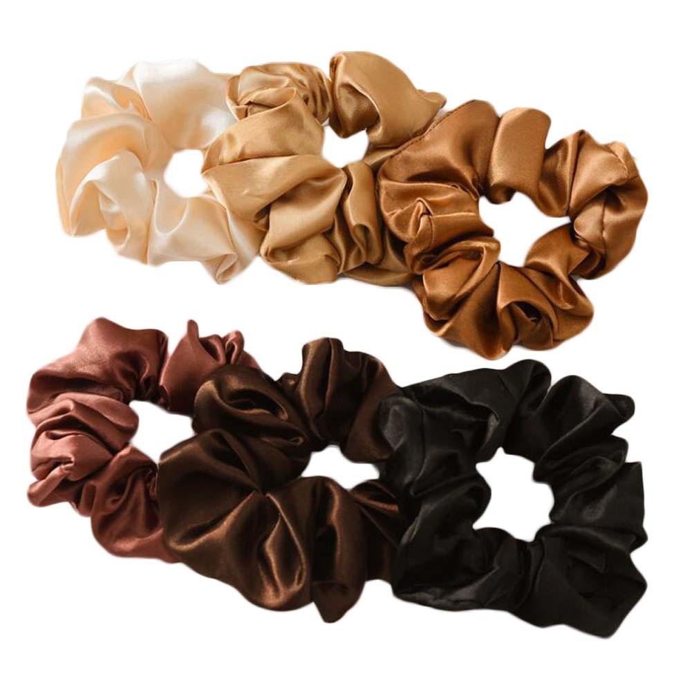 12 Pcs Multicolor Satin Hair Scrunchies Elastic Hair Band Hair Accessories Ponytail Hair Ties