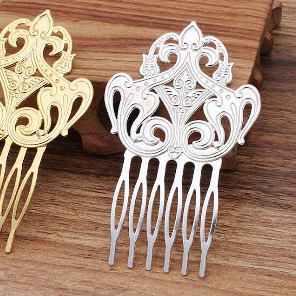 5 Pcs Silver Metal Side Comb Dunhuang Style Hairpin Topknot Hair Clip DIY Cosplay Hair Accessories Hair Pin