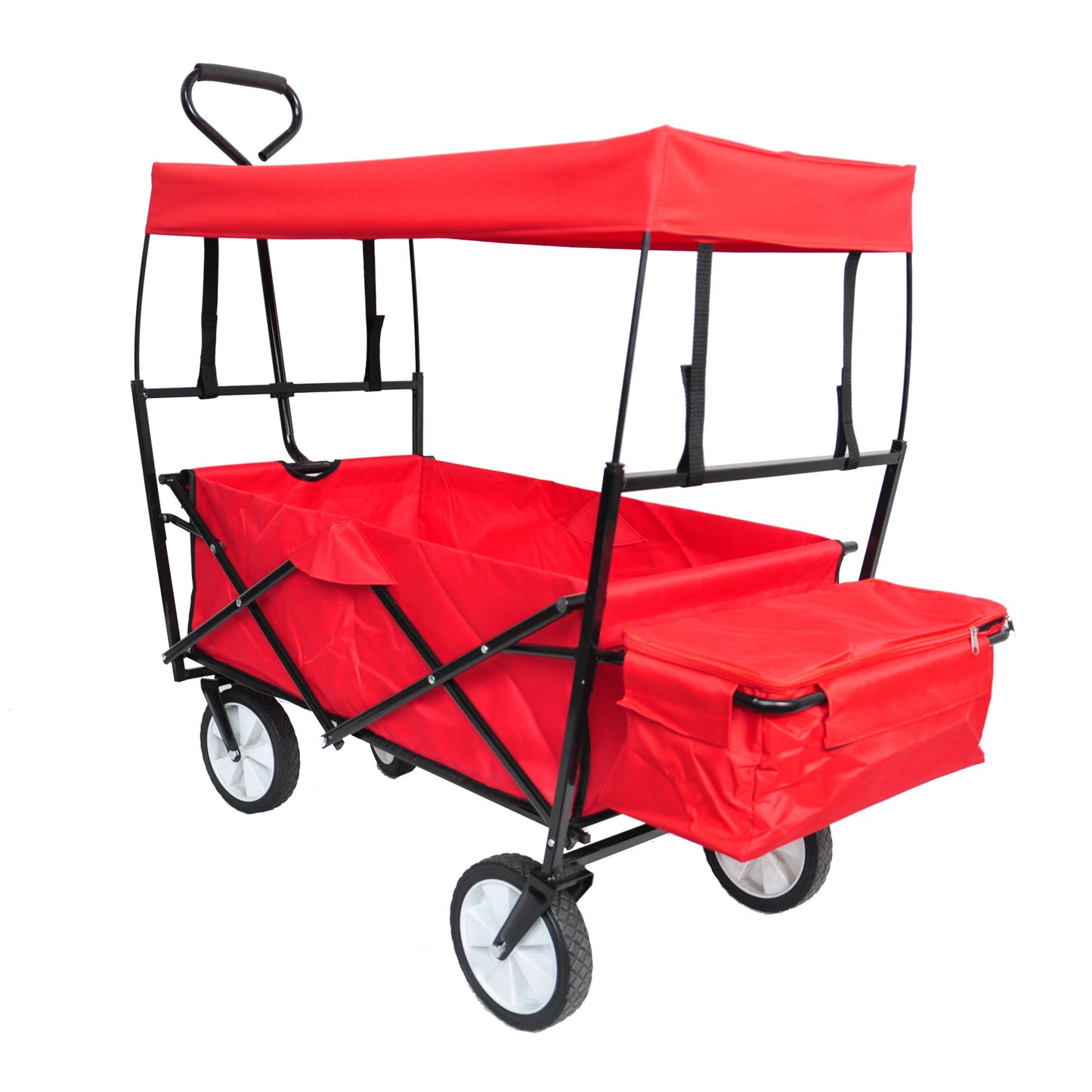 Garden Shopping Beach Cart folding wagon (red)