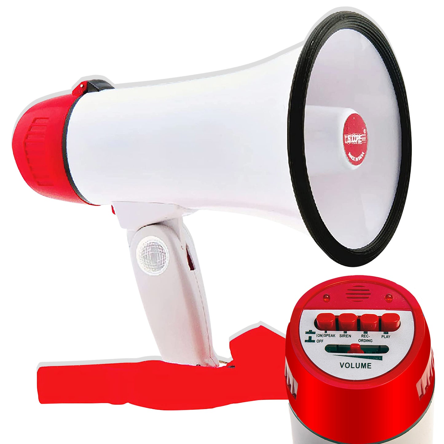 Megaphone Speakers Blow Horn Pro Loud Speaker Bullhorn Handheld Siren Voice Recording 6R