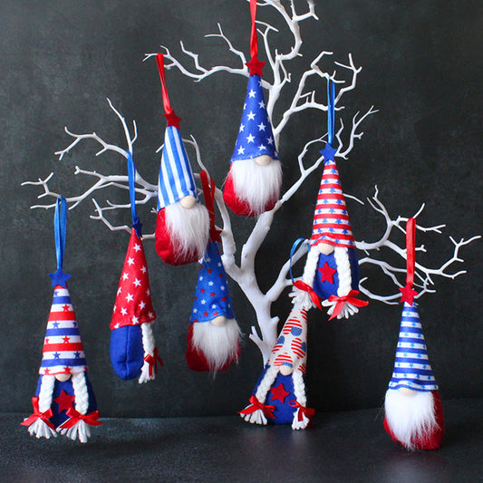 8pcs Patriotic Theme Gnomes; Gifts Independence Day Gnome Goblin Home Decoration; Independence Day Elf Dwarf; Plush Lucky Gnome Doll