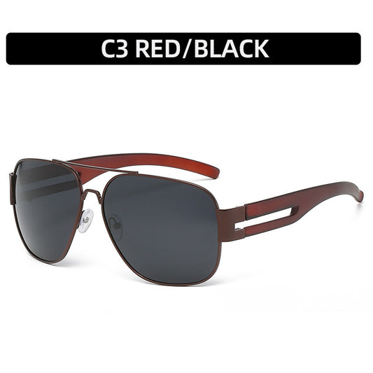 Fashion Pilot Polarized Sunglasses Men Glasses Retro Sunglass Luxury Designer Eyewear Driving UV400 Sun Glass Black Shades